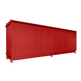 Regalcontainer BAUER CEN 75-2, Stahl, Schiebetor, B 7800 x T 1550 x H 3150 mm, rot