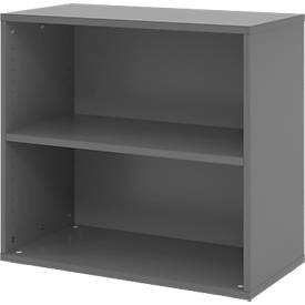 Regale Breno, 2 OH, 28 kg je Boden, B 800 x T 400 x H 748 mm, Spanplatte, graphit