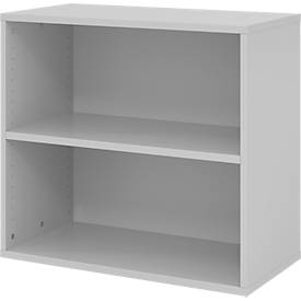 Regale Breno, 2 OH, 28 kg je Boden, B 800 x T 400 x H 748 mm, Spanplatte, lichtgrau
