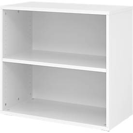 Regale Breno, 2 OH, 28 kg je Boden, B 800 x T 400 x H 748 mm, Spanplatte, weiß