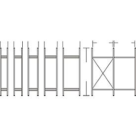 Regalrahmen WR 3000, H 2967 x T 600 mm, Stahl verzinkt