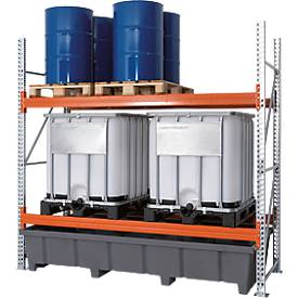 Regalwanne, Polyethylen, unterfahrbar, chemikalienbeständig, Korrosionsschutz, 1000 l Volumen