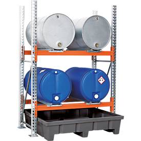 Regalwanne, Polyethylen, unterfahrbar, chemikalienbeständig, Korrosionsschutz, 315 l Volumen