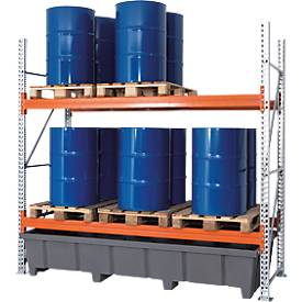 Regalwanne, Polyethylen, unterfahrbar, chemikalienbeständig, Korrosionsschutz, 600 l Volumen