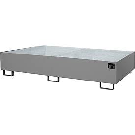 Regalwanne Typ RW/GR 2700-2, mit Gitterrost, grau RAL7005