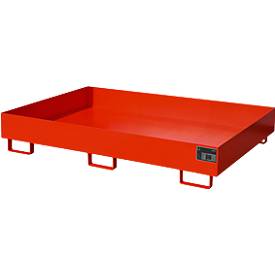 Regalwanne Typ RW/RW 1800, ohne Gitterrost, rot RAL3000