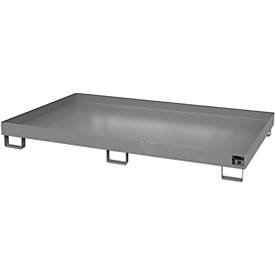 Regalwanne Typ RW/RW 2200-1, ohne Gitterrost, grün RAL6011