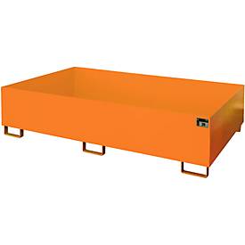Regalwanne Typ RW/RW 2200-2, ohne Gitterrost, orange RAL2000