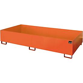Regalwanne Typ RW/RW 2700-3, ohne Gitterrost, orange RAL2000