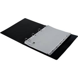 Register Exacompta 1912E, Format A4, Universallochung, Taben 1-12, B 225 x H 297 mm, Blauer Engel, Recycling-Kunststoff, grau