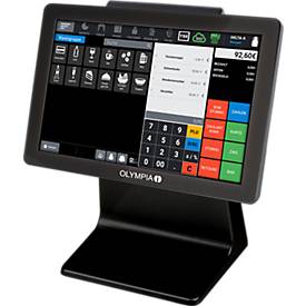 Registrierkasse Olympia TS10, Android 11, 100 Nutzer, 10,1″ Display, mit Scanner, Thermodruck, USB-A/LAN/Kassenladen-Port, ohne Schublade, schwarz