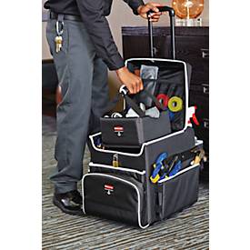 Reinigungswagen Rubbermaid® Quick Cart Klein, 30 l, Außentaschen, Reißverschlusstasche & Innenfächer, Teleskopgriff, wasser-/ölresistent, Teflon®