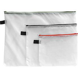 Reißverschluss-Sammelbeutel, für Format DIN B6, B 230 x H 183 mm, rot, 10 Stück