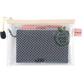 Reißverschlussbeutel FolderSys, Halteschlaufe & Kordel, PVC-frei, Kunststoff transparent, Format A5, 10 Stück