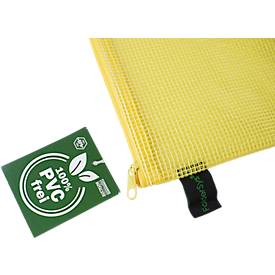 Reißverschlussbeutel FolderSys, Stärke 0,20 mm, A5, B 254 x H 200 mm, PVC-freie Folie, gelb-transparent