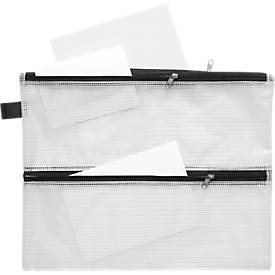 Reißverschlussbeutel-Vierkammern, DIN A4, sehr strapazierfähig, 10 Stück