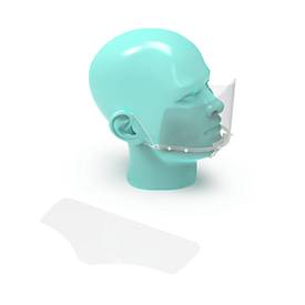 RENZ Gesichtsschutzschild Mund/Nase, austauschbarer Schild, elastische Gummibänder, weiß/glasklar