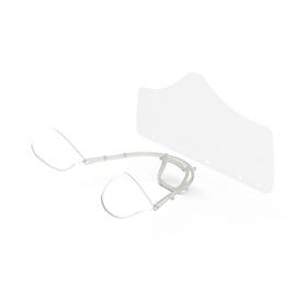 RENZ Gesichtsschutzschild Mund/Nase, austauschbarer Schild, elastische Gummibänder, weiß/glasklar