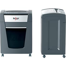 Rexel Momentum Extra P420+ Aktenvernichter, mobil, P4, Partikelschnitt 4 x 35 mm, 30 l, 20 Blatt Schnittleistung, schwarz