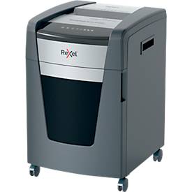 Rexel Momentum Extra XP420+ Aktenvernichter, mobil, P4, Partikelschnitt 4 x 35 mm, 60 l, 20 Blatt Schnittleistung, schwarz
