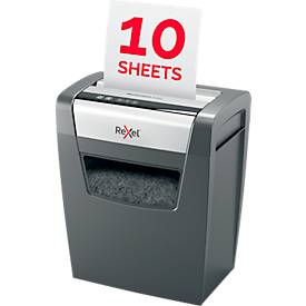 Rexel Momentum X410 Aktenvernichter P4, Partikelschnitt 4 x 28 mm, 23 l, 10 Blatt Schnittleistung, Anti-Papierstau-Technologie, schwarz