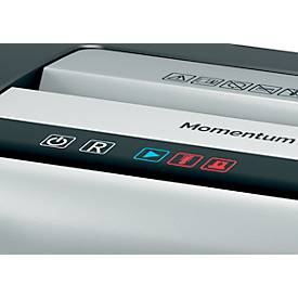 Rexel Momentum X420 Aktenvernichter P4, Partikelschnitt 4 x 40 mm, 30 l, 20 Blatt Schnittleistung, Anti-Papierstau-Technologie, mit Rollen, schwarz