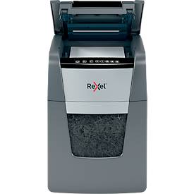 Rexel Optimum AutoFeed+ 100M Aktenvernichter P5, Vollautomatik, Mikroschnitt 2 x 15 mm, 34 l, 100 Blatt Schnittleistung,