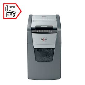 Rexel Optimum AutoFeed+ 150M Aktenvernichter P5, Vollautomatik, Mikroschnitt 2 x 15 mm, 44 l, 150 Blatt Schnittleistung, schwarz