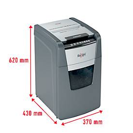 Rexel Optimum AutoFeed+ 150M Aktenvernichter P5, Vollautomatik, Mikroschnitt 2 x 15 mm, 44 l, 150 Blatt Schnittleistung, schwarz