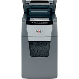 Rexel Optimum AutoFeed+ 150X Aktenvernichter P4, Vollautomatik, Partikelschnitt 4 x 28 mm, 44 l, 150 Blatt Schnittleistung, schwarz