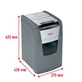 Rexel Optimum AutoFeed+ 150X Aktenvernichter P4, Vollautomatik, Partikelschnitt 4 x 28 mm, 44 l, 150 Blatt Schnittleistung, schwarz