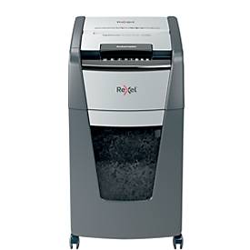 Rexel Optimum AutoFeed+ 225M Aktenvernichter P5, Vollautomatik, Mikroschnitt 2 x 15 mm, 60 l, 225 Blatt Schnittleistung, mit Rollen, schwarz