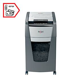 Rexel Optimum AutoFeed+ 225X Aktenvernichter P4, Vollautomatik, Partikelschnitt 4 x 25 mm, 60 l, 225 Blatt Schnittleistung, mit Rollen, schwarz