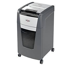Rexel Optimum AutoFeed+ 300M Aktenvernichter P5, Vollautomatik, Mikroschnitt 2 x 15 mm, 60 l, 300 Blatt Schnittleistung, mit Rollen, schwarz