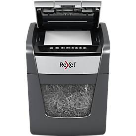 Rexel Optimum AutoFeed+ 50X Aktenvernichter P4, Vollautomatik, Partikelschnitt 4 x 28 mm, 20 l, 50 Blatt Schnittleistung, schwarz