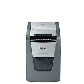 Rexel Optimum AutoFeed+ 90X Aktenvernichter, P4, Vollautomatik, Partikelschnitt 4 x 28 mm, 34 l, 90 Blatt Schnittleistung, schwarz