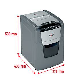 Rexel Optimum AutoFeed+ 90X Aktenvernichter, P4, Vollautomatik, Partikelschnitt 4 x 28 mm, 34 l, 90 Blatt Schnittleistung, schwarz