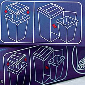 Rexel Plastikabfallsäcke, für Aktenvernichter für Großraumbüros, 115 Liter, in praktischer Spenderbox, 100 Stück, transparent