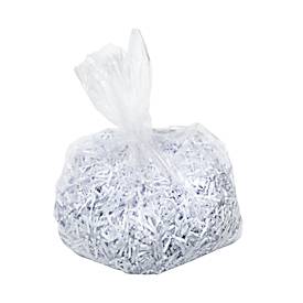 Rexel Plastikabfallsäcke, mit breitem Eingabeschacht für große Büro-Aktenvernichter, 175 l, 20 Stück, in praktischer Spenderbox, Polypropylen, transparent