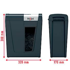 Rexel Secure MC4 Whisper-Shred™ Aktenvernichter P5, Mikroschnitt 2 x 15 mm, 14 l, 4 Blatt Schnittleistung, Anti-Papierstau-Technologie, schwarz