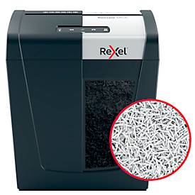 Rexel Secure MC6 Whisper-Shred™ Aktenvernichter P5, Mikroschnitt 2 x 15 mm, 18 l, 6 Blatt Schnittleistung, Anti-Papierstau-Technologie, schwarz
