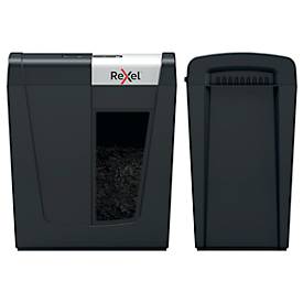 Rexel Secure MC6 Whisper-Shred™ Aktenvernichter P5, Mikroschnitt 2 x 15 mm, 18 l, 6 Blatt Schnittleistung, Anti-Papierstau-Technologie, schwarz