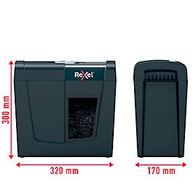 Rexel Secure X6 Aktenvernichter P4, Partikelschnitt 4 x 40 mm, 10 l, 6 Blatt Schnittleistung, Anti-Papierstau-Technologie, schwarz