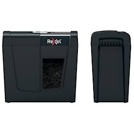 Rexel Secure X6 Aktenvernichter P4, Partikelschnitt 4 x 40 mm, 10 l, 6 Blatt Schnittleistung, Anti-Papierstau-Technologie, schwarz