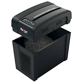 Rexel Secure X6-SL Slimline Whisper-Shred™ Aktenvernichter P4, Partikelschnitt 4 x 40 mm, 10 l, 6 Blatt Schnittleistung, schwarz