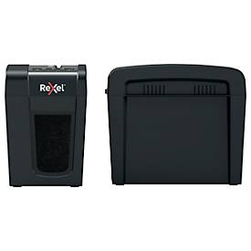 Rexel Secure X6-SL Slimline Whisper-Shred™ Aktenvernichter P4, Partikelschnitt 4 x 40 mm, 10 l, 6 Blatt Schnittleistung, schwarz