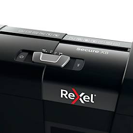 Rexel Secure X8 Aktenvernichter P4, Partikelschnitt 4 x 40 mm, 14 l, 8 Blatt Schnittleistung, Anti-Papierstau-Technologie, schwarz