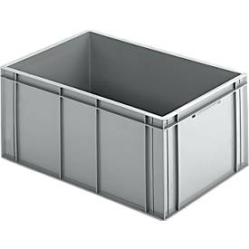 Ringoplast Euro Box Bäckerkasten, 56,8 l, lebensmittelecht, geschlossene Version, ohne Deckel, L 600 x B 400 x H 273 mm, Kunststoff, grau