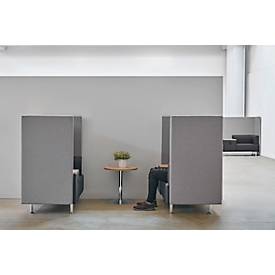 Rocada Akustiksessel BE SOFT, Einsitzer mit Akustik-Panel, schwarz-grau