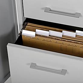 Rocada Caddy Visualline 4036, mobil, 4 Fächer, 1 ausziehbarer Ablageboden, neigbares Pult, abschließbar, B 470 x T 500 x H 1200 mm, Holz/Metall, grau